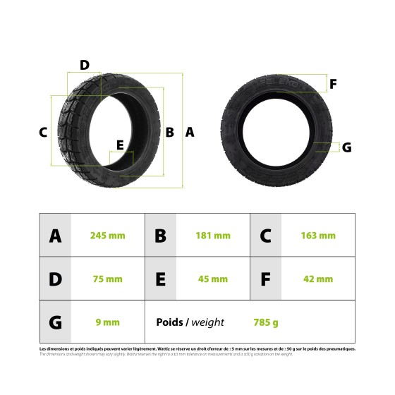 Pneu 10x2.75-6.5 tubeless semi off road Speedway 5 Dt3/ Urbanglide E-Cross – Image 3